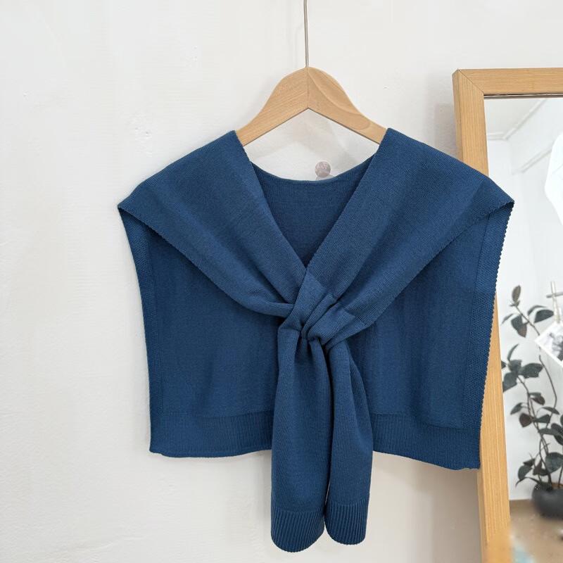 Женская универсальная вязаная накидка на плечи в корейском стиле