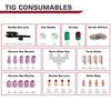 ARCCAPTAIN WP-17/18/26 TIG Welding Torch Accessories kit 49/71Pcs Nozzle Collets Body Stubby Gas Lens Glass Cup consumables Kit