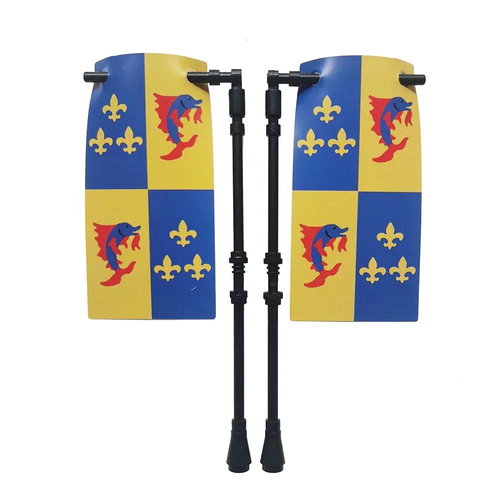 Флаг Строительный блок Средневековые города-государства Военная фигурка Флаг Оружие Древний Священная Римская империя Иерусалим Рыцарь Святого Лазаря Легион Игрушка