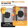 MECMO 50 Amp To 30 Amp RV Adapter, NEMA 14-50P To NEMA TT-30R 50A Male To 30A Female RV Plug Adaptor Connector, 4 Prong RV Power To 3 Prong