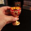 1pc, Vintage Embossed Metal Chalice Goblet for Wine, Champagne, and Liqueur - Perfect for Bars, Restaurants, and Home Decor