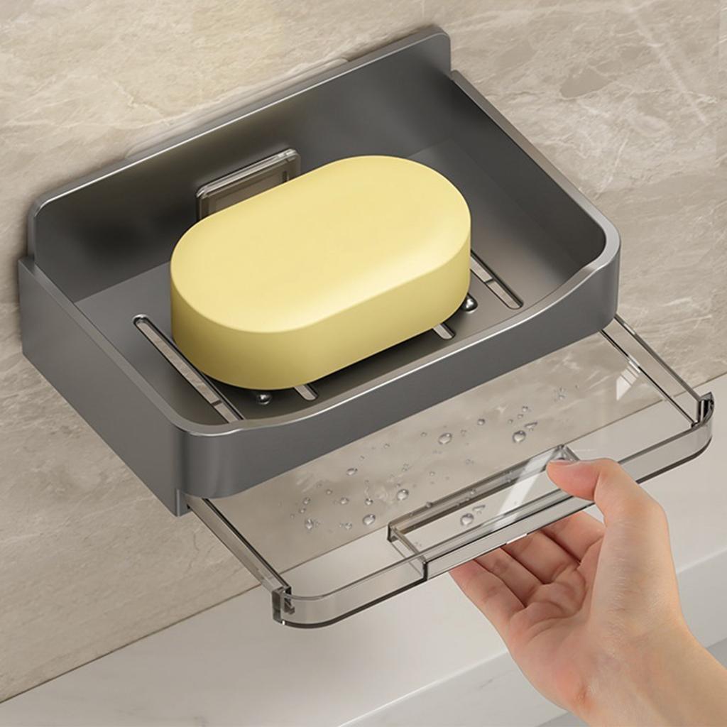 2 шт. настенный держатель для мыла для ванной комнаты, простая установка, двухслойный, с дренажем, экономящий место, органайзер для мыла для ванной комнаты