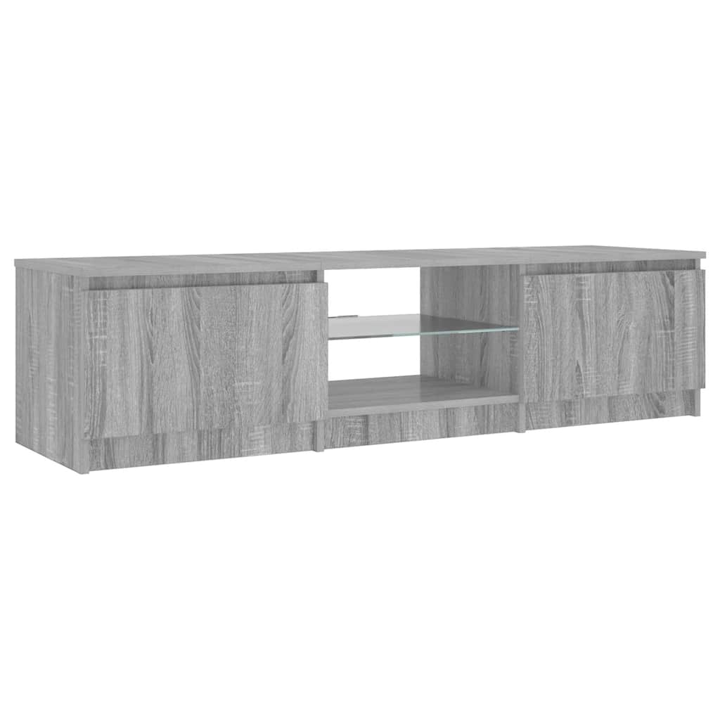 Vidaxl Szafka Pod Tv, Z Led, Szary Dąb Sonoma, 140X40X35,5 Cm