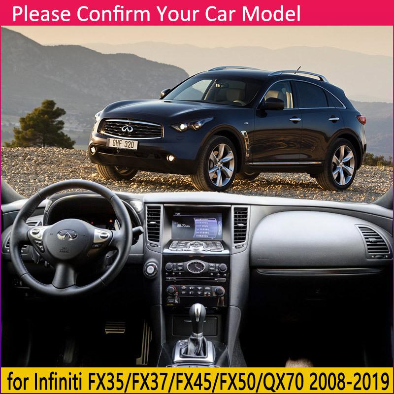 Для Infiniti QX70 FX35 FX37 FX45 FX50 2008~ S51 Противоскользящий коврик на панель приборов Защитная накладка на панель Солнцезащитный коврик на панель Автомобильные ковровые аксессуары