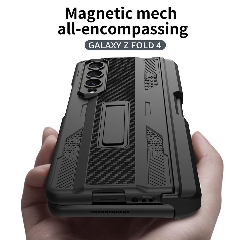 Anti -Falling Full Protection Glass Film Case For Samsung Galaxy Z Fold 4 5g Fold4 Fold3 Fold 3 Zfold4 Kickstand Cover Coque