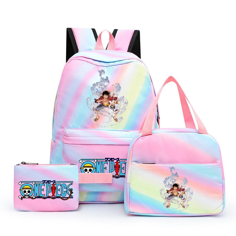 3 шт./компл. аниме цельный рюкзак с ланч-боксом пенал для школьников рюкзак для мальчиков и девочек мужчин и женщин дорожная сумка Mochila Rucksak