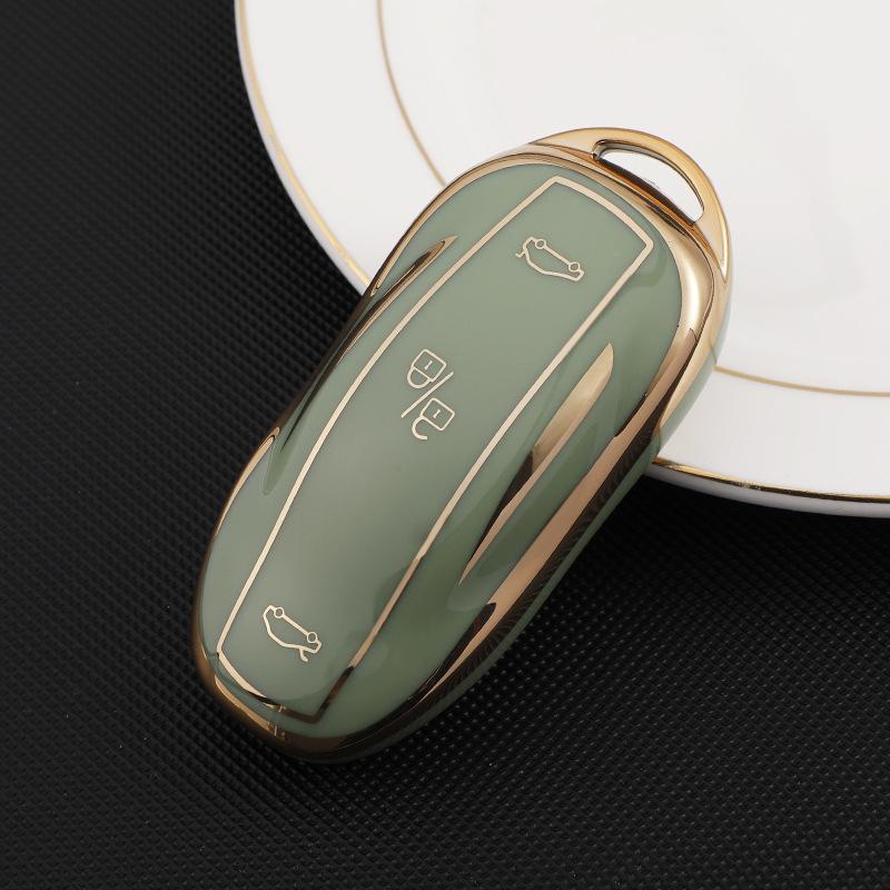 Чехол для смарт-ключа TPU для автомобиля, чехол для брелока, брелок для ключей Tesla Model 3 Y Model S, держатель для сумки-ключа, протектор, аксессуары
