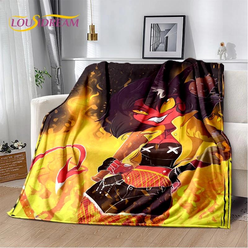 2026 New H-Helluva Boss Blitzo Cartoon Soft Blanket,Soft Throw Blanket for Home Bedroom Bed Sofa Picnic Travel Cover Child Gift