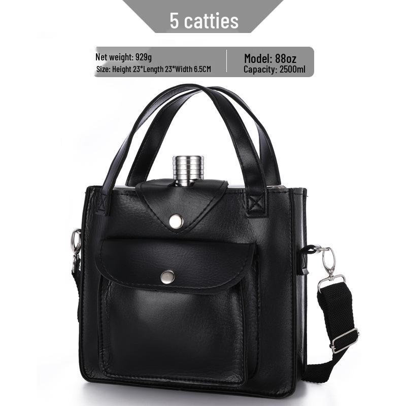 Stainless Steel Hip Flask Set: Portable Outdoor Vodka & Wine Bottle with Cup