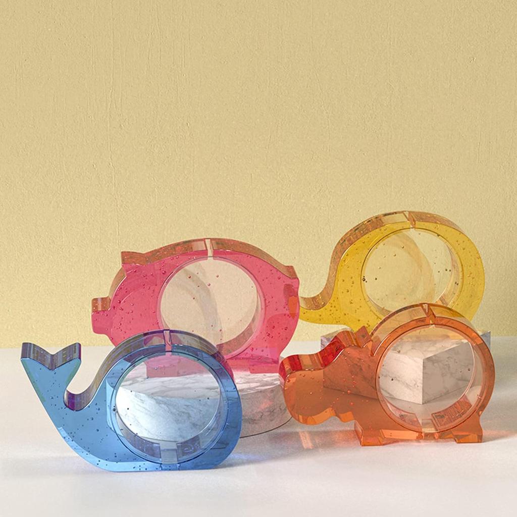 Форма для копилки - Силиконовая форма для смолы - Слон, Бегемот, Кит - Коробка для хранения и украшений - Легкое извлечение