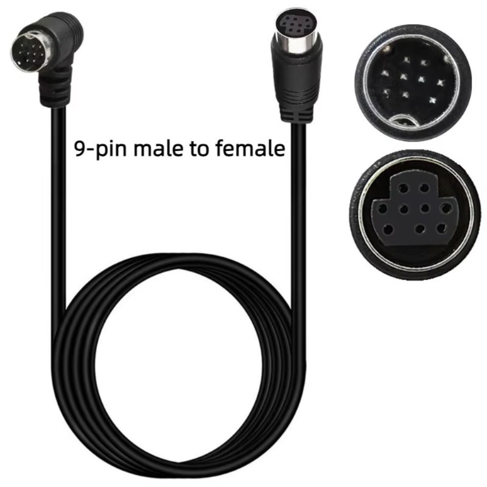 Male To Female S-Video Cable 90 Degree Bend Mini DIN Extension Adapter TV Receiver