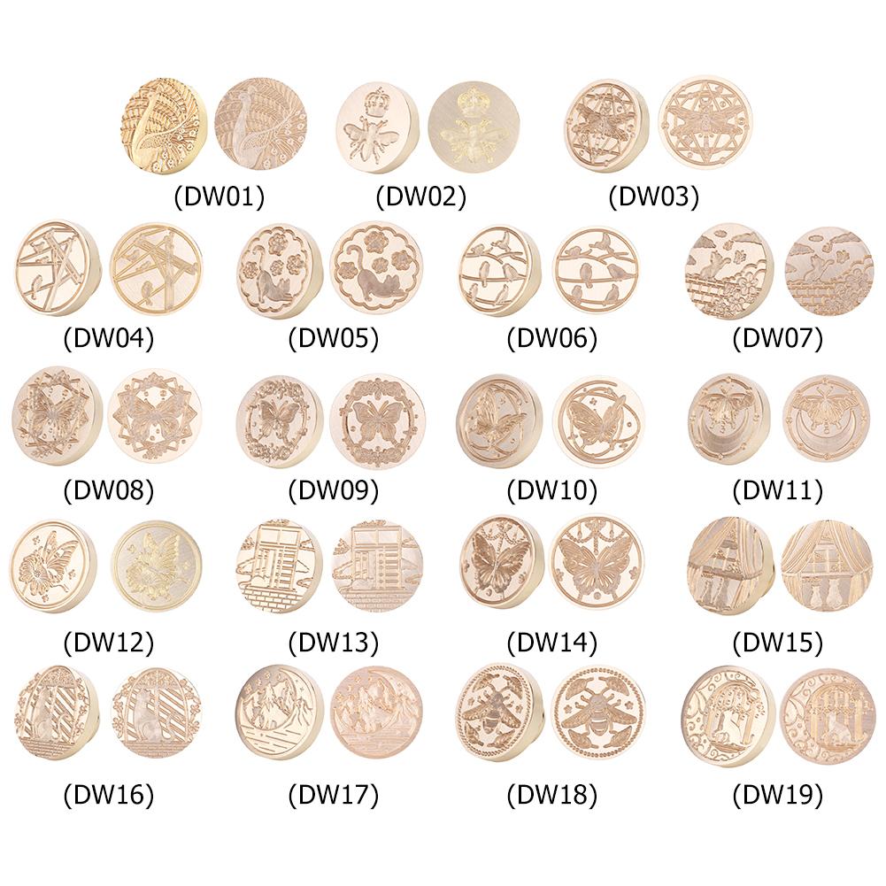 25 мм круглая ретро печать сургучная печать голова павлина бабочка запечатывающие штампы для свадебных приглашений украшения визитная карточка