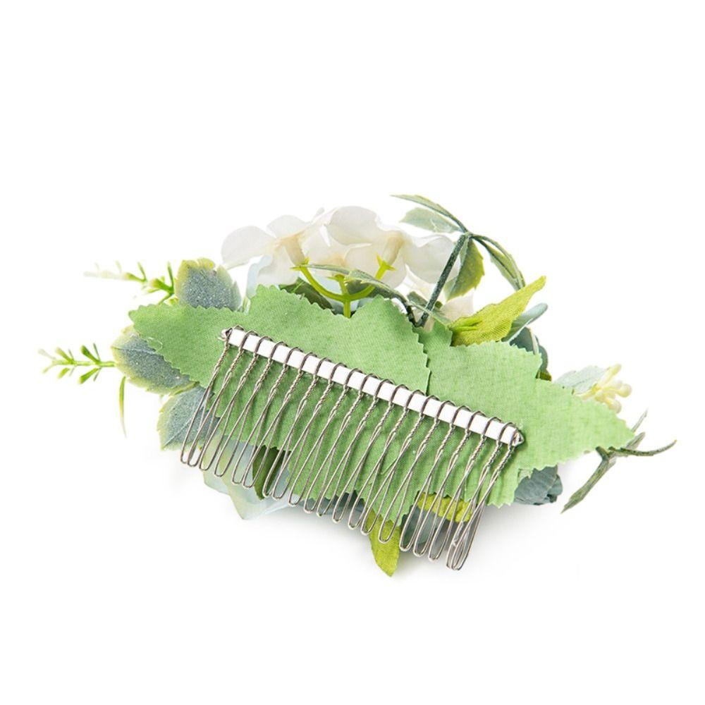 Свадебные хрустальные украшения для волос Цветочная расческа для волос Свадебные аксессуары для волос Расческа для волос с цветочными листьями