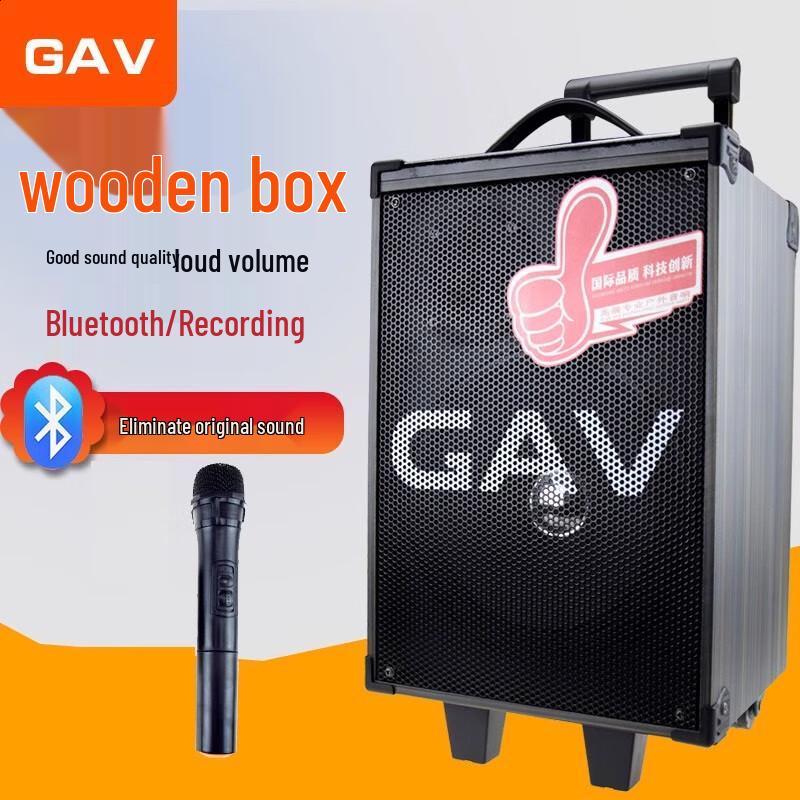 GAV K118 8-inch Portable Outdoor Speaker with Wireless Microphone