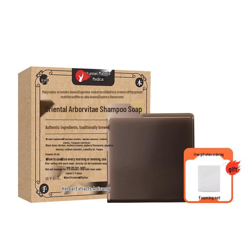 Бренд Same Usman Твердый шампунь: Мыло ручной работы для очищения корней волос и контроля жирности с туей и горцем многоцветковым