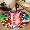 Among Us Pattern Round Rug, Indoor/Outdoor Mat, for Picnic, Gameroom, Bedroom, Office, Living Room, Home Decor Carpet, Birthday Gift
