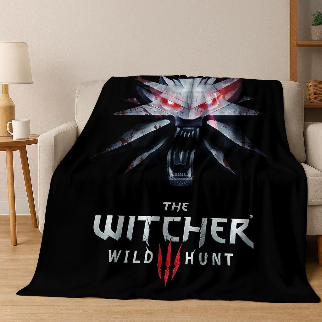 3D The W-Witcher Геральт Игры Мультяшное Фланелевое Одеяло, Теплое и Уютное Мягкое Плед для Дома Спальни Кровати Дивана Покрытие Детский Подарок