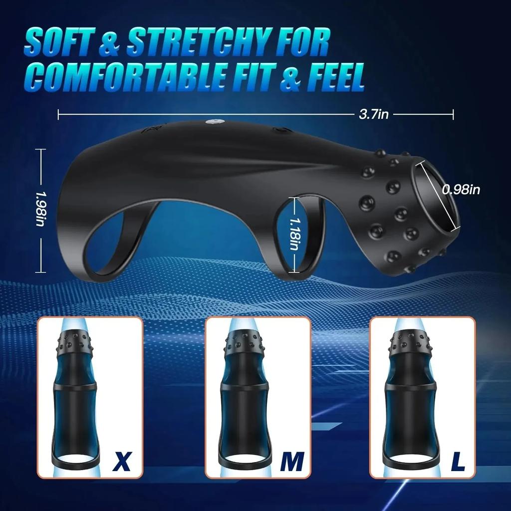 Vibrating Cock Penis Ring With Remote Control Enhancer Cock Sleeve G Spot Vibrator Adult Sex Toys For Men Women Couples