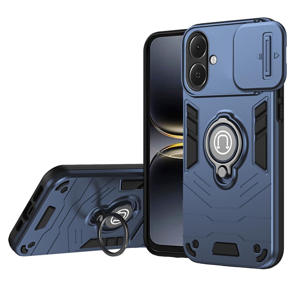 Для TECNO Pop 10 Чехол Слайд Camshield Подставка ПК+ТПУ Чехол для телефона