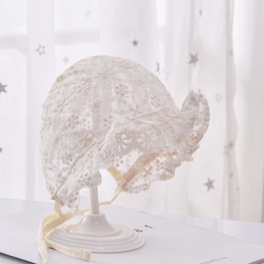 Summer Girl Lace Photography Props Baby Hat Infant Bonnet Sun Caps Cotton
