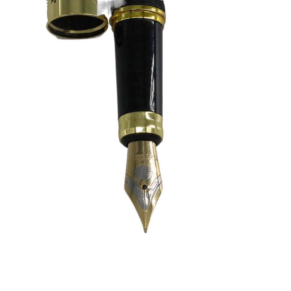 Frosted Black Stationery Luxury Golden Dragon Ink Pen Fountain Pen Writing Pen Business Ink Pen