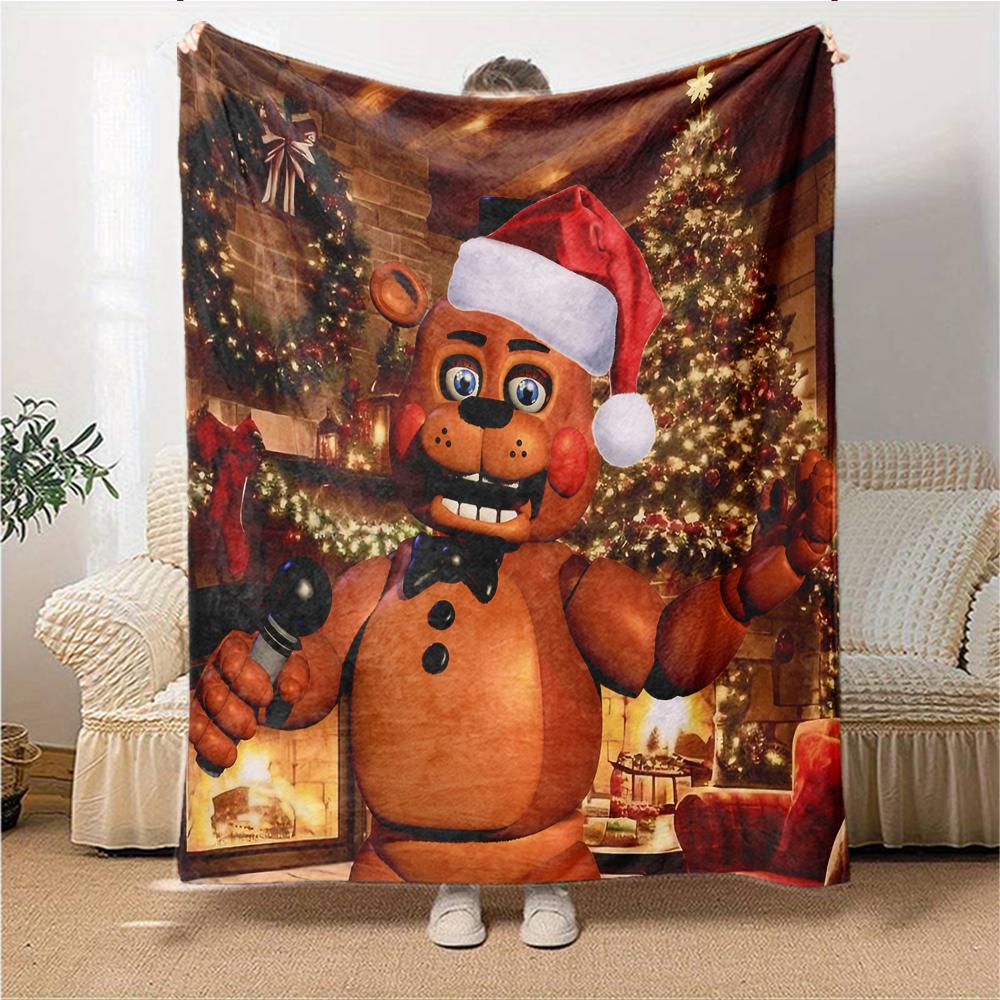 Christmas Freddy'S Party Blanket Soft Throw Blanket For Home Bedroom Bed Sofa Travel Office Solid Christmas Blanket