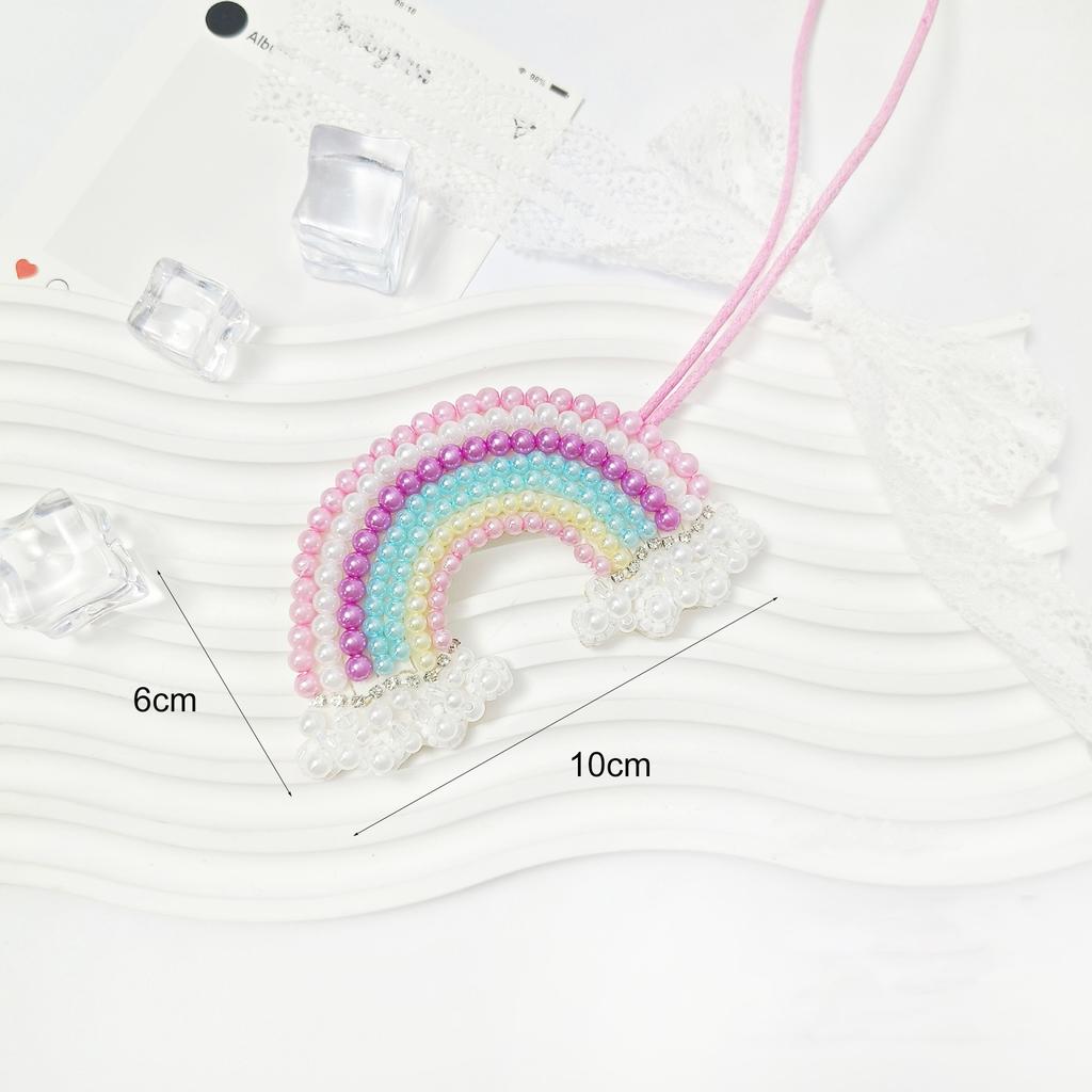 5-10cm Coconut Tree Decor Rainbow Patch Beaded Pendant For Clothing Applique Tropical Decor Wall Decor