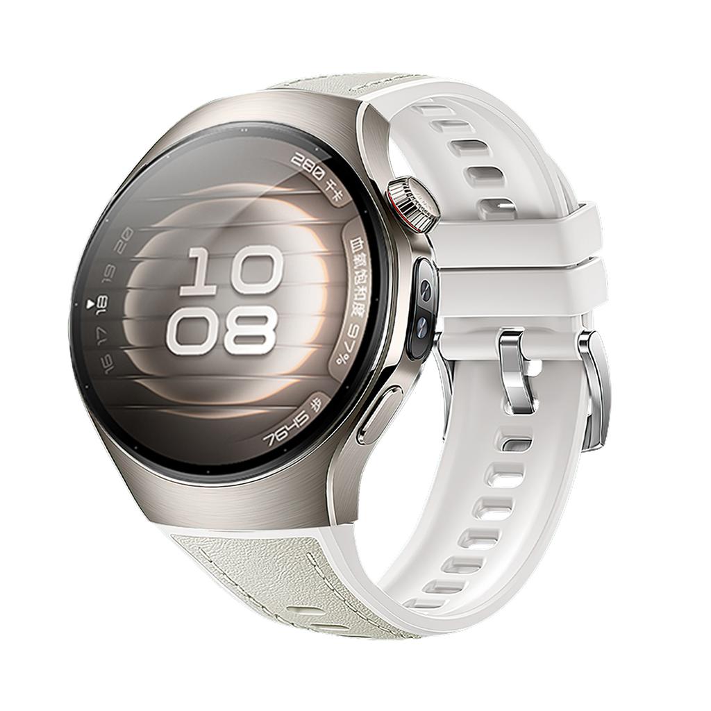 Original Luxury Leather Strap For Huawei Watch 5 46MM No Gaps Rubber Band For Huawei Watch 5 42mm Business Quick release Band