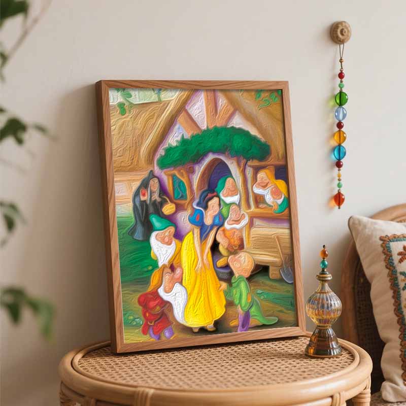 Disney Oil Painting Kit Painting Snow White Home Bedroom Wall Decor Gift
