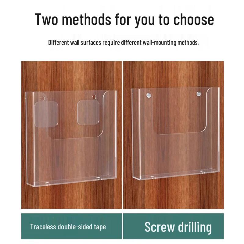 XINFA A5 Wall-Mounted Acrylic Document Holder
