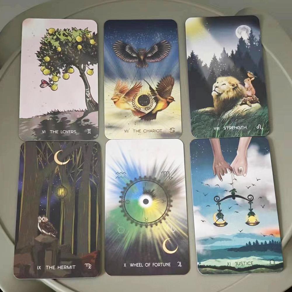 The Meraki Tarot 10.3*6cm Inspired By The Magic of Nature and Animals 79 Pcs Cards Based On Rider Waite System