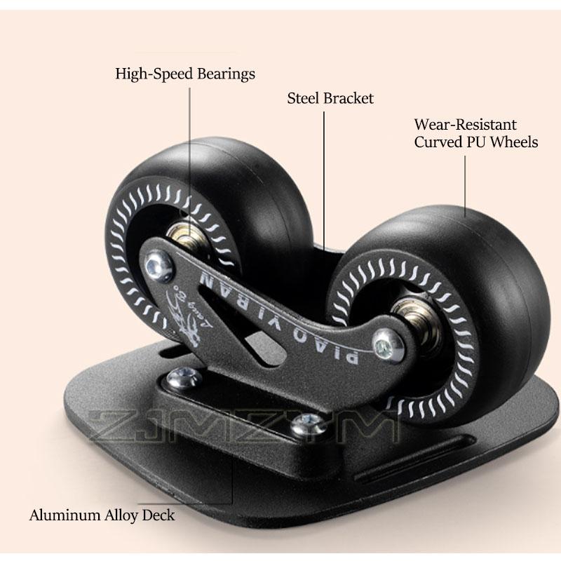 Drift Board Professional Board Curved Wheel Adult Teenagers Land Surfing Board Split Skateboard Accessories for Daily Commuting