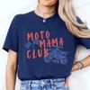 Футболка для мамы питбайка Moto Mama с принтом Женская повседневная футболка с коротким рукавом и круглым вырезом Топ для любителя мотокросса Подарок для мамы-райдера