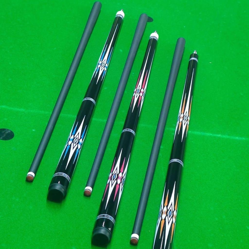 Two-Piece Pool Cue Modern Stick Graphic for Home Game Rooms