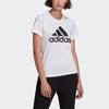 Adidas Повседневная спортивная футболка с коротким рукавом и буквенным принтом, женские топы, белые GL0649