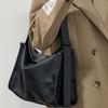 Сумка через плечо с широким ремнем для женщин, простая сумка через плечо из мягкой кожи в стиле ленивой, вместительная сумка-тоут для женщин