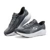 Skechers Удобные Универсальные Амортизирующие Дышащие Низкие Кроссовки для Бега Мужские Сникер Синий Серый 220394-CCBK