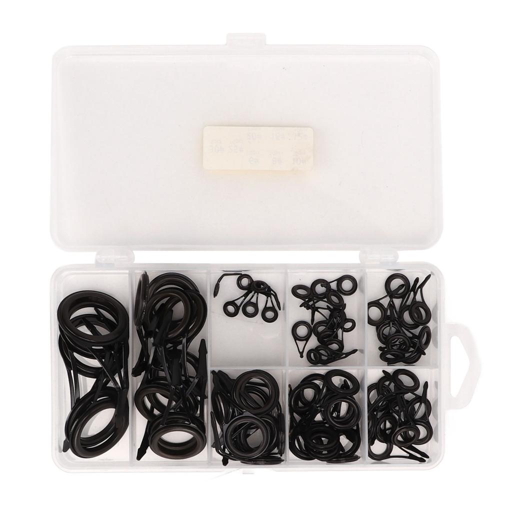 75 PCS Lure Fishing Rod Guide Ring Set Single Leg Stainless Steel Ceramic Guide Rings Fishing Gear