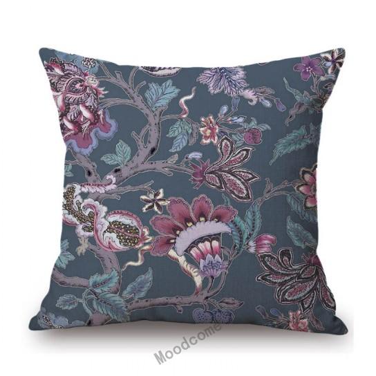 Home Decoration Flower Floral Oil Painting Sofa Throw Pillow Case Cotton Linen Bench Chair Seat Cushion Cover