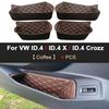 Для Volkswagen VW ID.4 Crozz X -2025 Защитные накладки на органайзеры для хранения в дверях автомобиля, кожаный слот, карманы, аксессуары