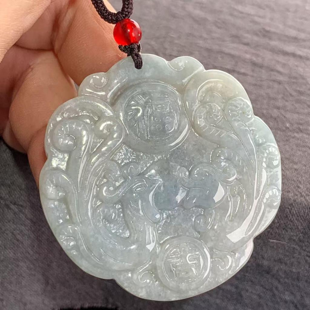 Burma A-Grade Natural Jade Leaf Pi Xiu Pendant