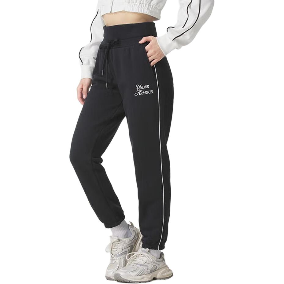 Under Armour SS25 Спортивные Удобные Повседневные Спортивные Брюки Женские брюки Черные 6005942-001