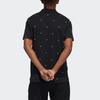 Adidas Aop Logo Print Training Спортивная рубашка поло с коротким рукавом Мужские топы Черный GP0994