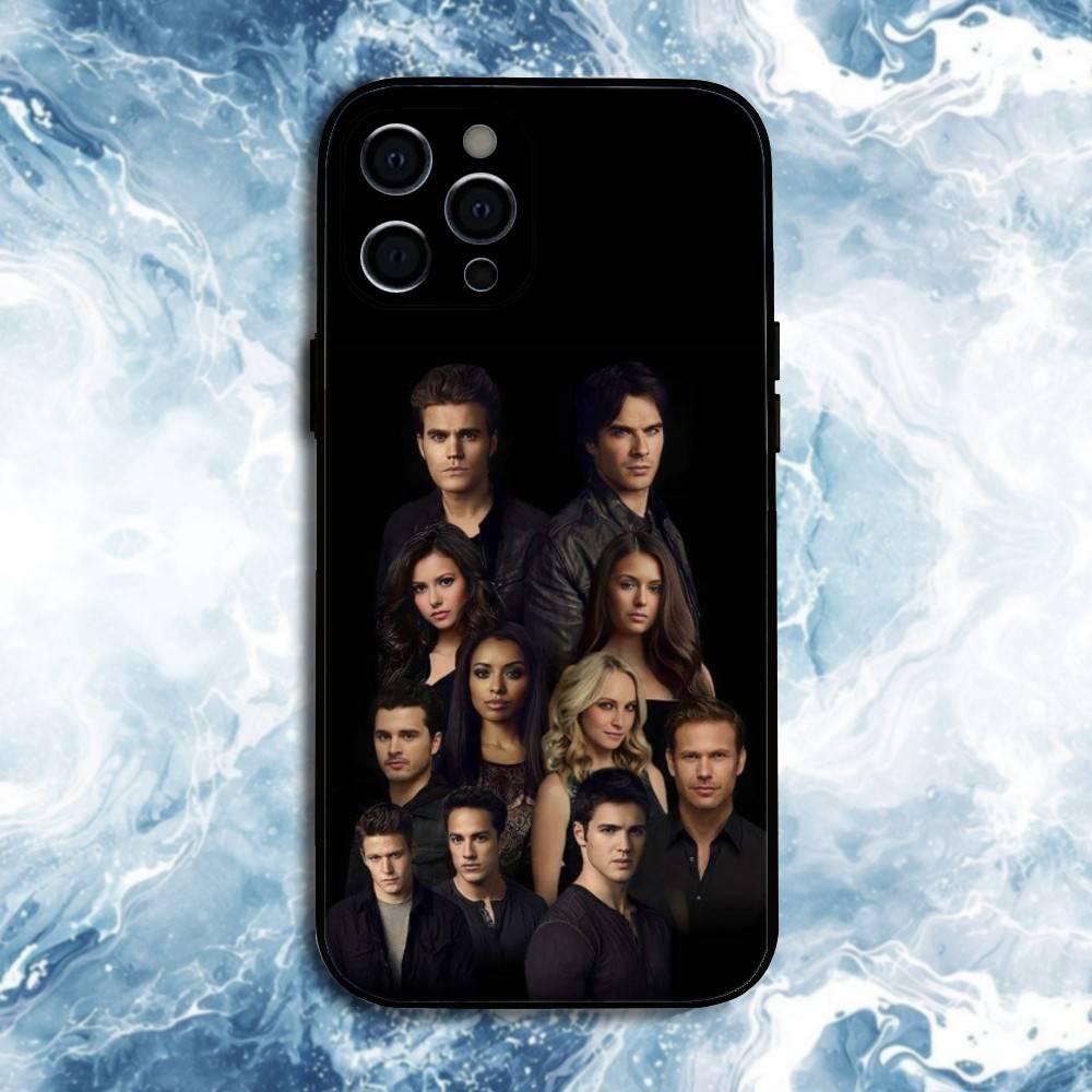 Чехол для телефона Дневники вампира Для iPhone17,16,15,14,13,12,11 Plus,Pro Max, Мягкий силиконовый черный чехол