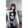 Унисекс Американский Ретро Панк Свитер с Черепом - Толстая Вязка Уличный Стиль для Осени и Зимы