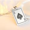 Модные украшения для мужчин Игральные карты Пики Подвеска из нержавеющей стали Мужское ожерелье