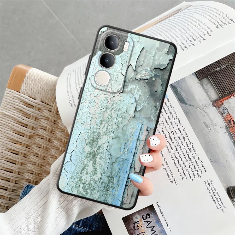 Чехол для Vivo Y52S Y93 Y71 Y91 V21E V23 V27 Y75 Y81 V29 Y53S Y50 Y95 V25 V30 Y51S Y78 Чехол для телефона Ретро Следы ржавчины