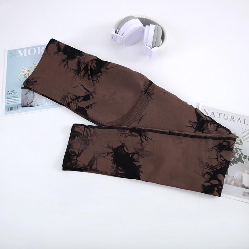 Бесшовные брюки для йоги с галстуком-краской, женские спортивные леггинсы с высокой талией, эластичные спортивные леггинсы для тренировок, узкая спортивная одежда для спортзала