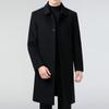 Winter Double-sided Cashmere Coat for Middle-aged and Elderly Men, Long Over-the-knee Thickened Windbreaker, Dad's High-end Woolen Coat