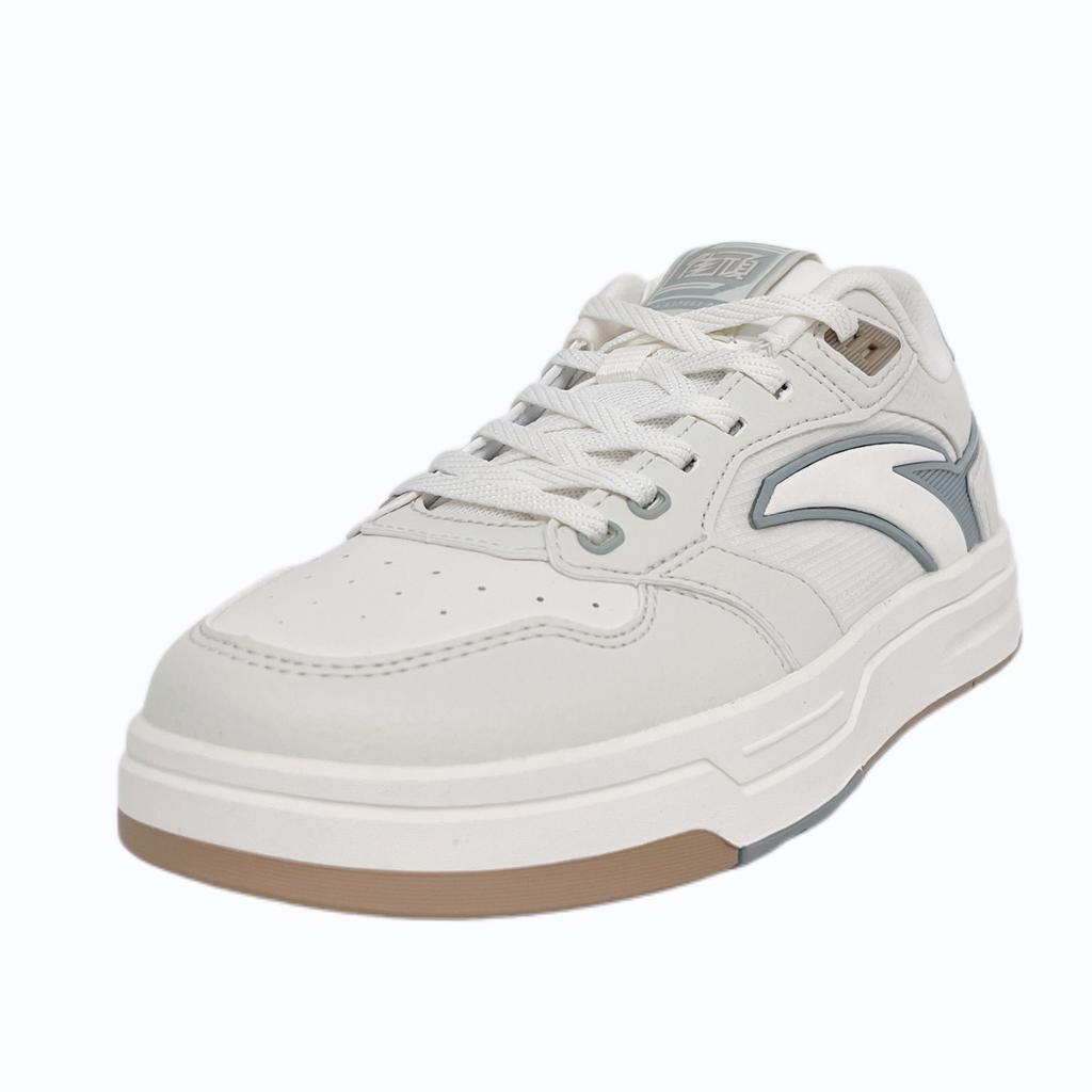 Anta Street Wan LT3 Простые Удобные Нескользящие Износостойкие Низкие Кеды для Скейтбординга Детские Кроссовки Слоновая кость Чисто-белый Мохово-зеленый 122538051-3